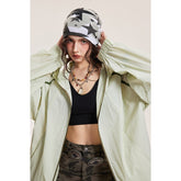 Unisex Jacket Summer Thin Coat Retro Hooded Coat Sun Protection for Men and Women Top